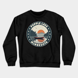 Popple Lake Minnesota Sunset Crewneck Sweatshirt